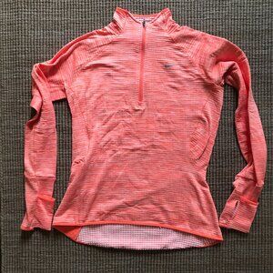 Nike Light Running Sweater, Neon Orange, Dri-Fit, Small